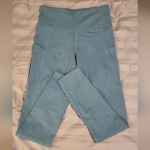 Dark Teal Floral Pocket LNT leggings